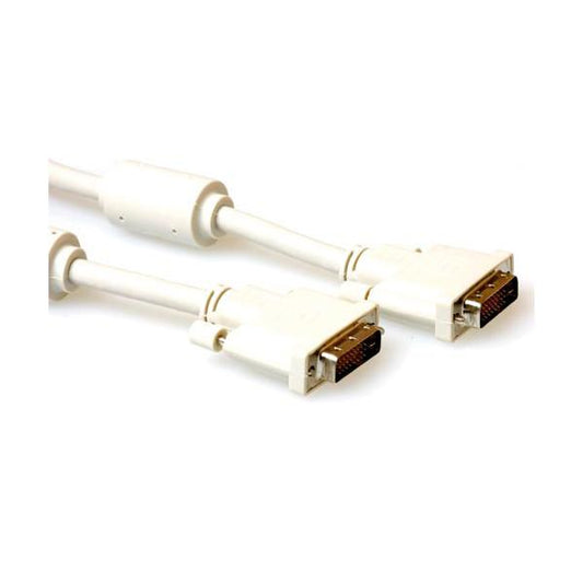 ACT High quality DVI-D Dual Link connection cable male-male 1.8 m cavo DVI 1,8 m Avorio