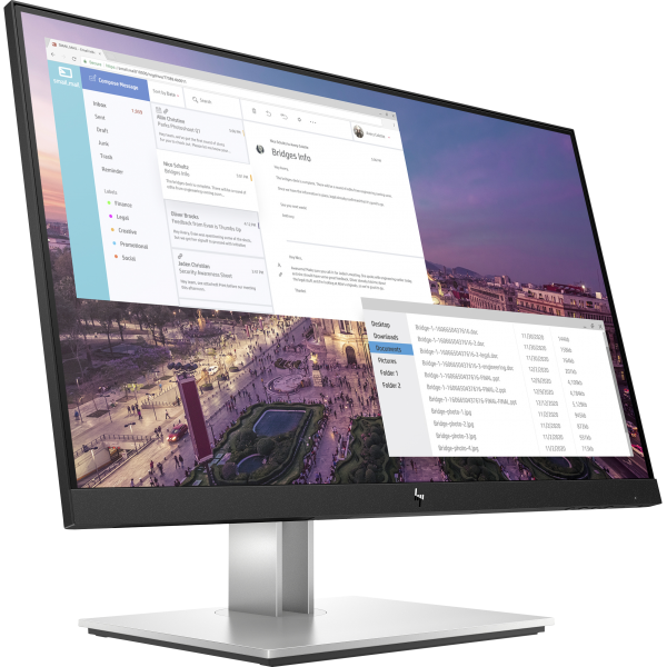 HP E-Series E23 G4 58,4 cm (23") 1920 x 1080 Pixel Full HD LCD Nero, Argento