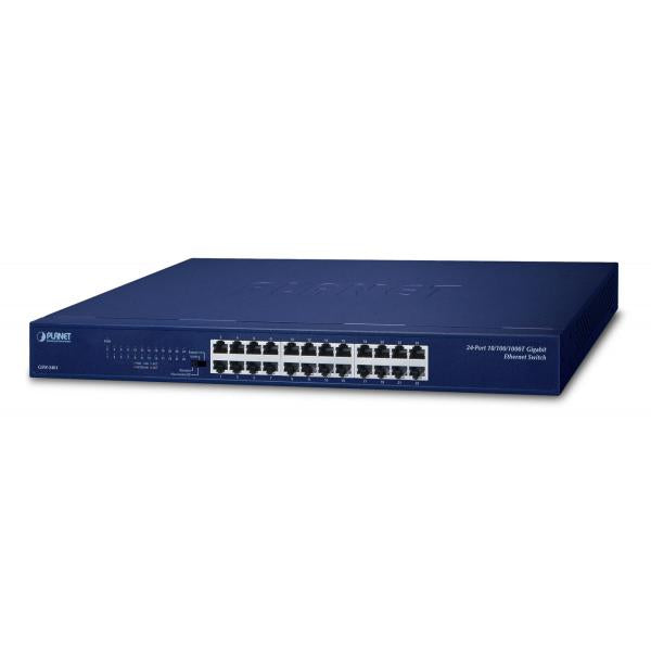 PLANET GSW-2401 switch di rete Non gestito Gigabit Ethernet (10/100/1000) 1U Blu