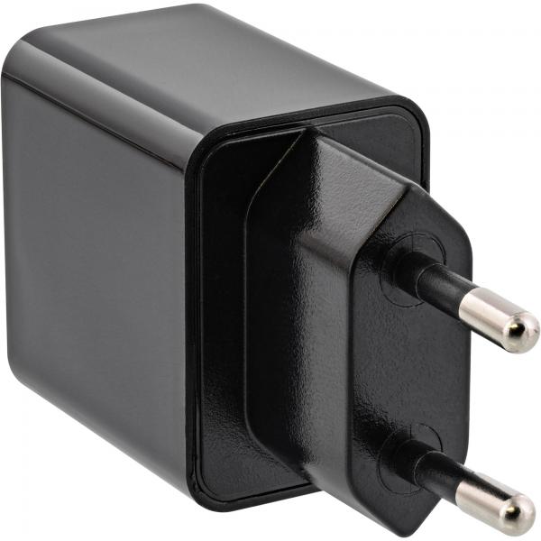 InLine Alimentatore USB, caricabatterie, da 100-240V a 5V/2,5A, nero