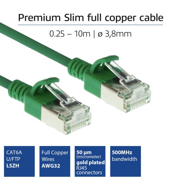 ACT DC7705 cavo di rete Verde 5 m Cat6a U/FTP (STP)