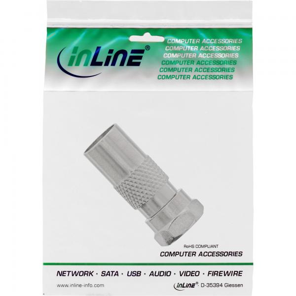 InLine Adattatore SAT da spina F-Type a spina IEC (antenna), in metallo
