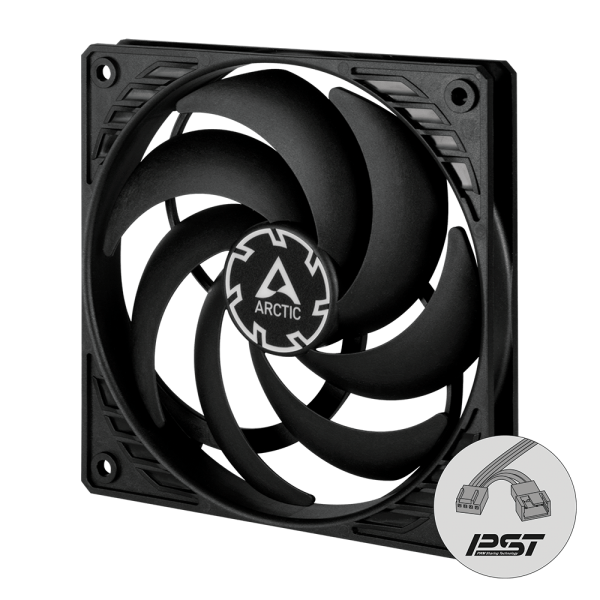 ARCTIC P12 Slim PWM PST Case per computer Ventilatore 12 cm Nero 1 pz