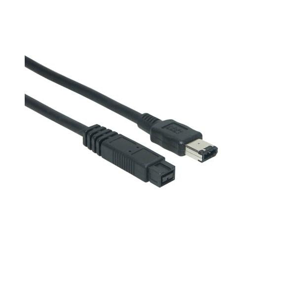 EXSYS EX-K6862 cavo firewire 3 m 9-p 6-p Nero