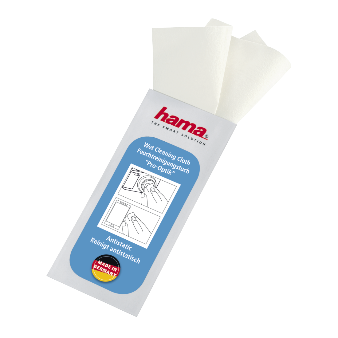 Hama Pro-Optik Strofinaccio Microfibra, Carta Grigio 1 pezzo(i)