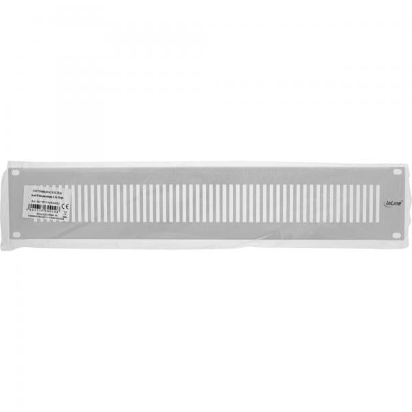 InLine 19" piastra cieca perforata, 1U, grigio RAL 7035