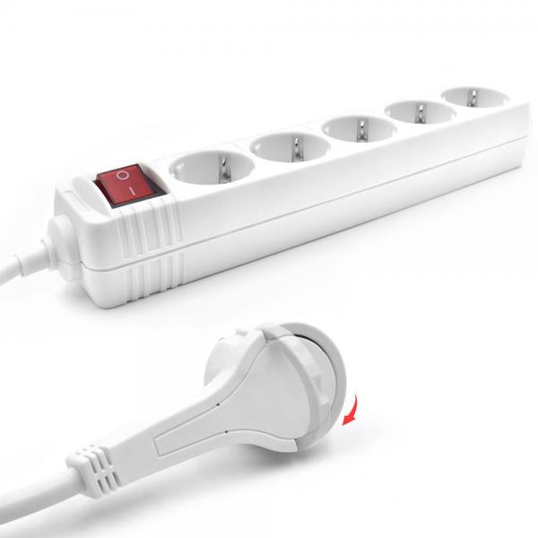ACT AC2455 prolunghe e multiple 1,5 m 5 presa(e) AC Interno Bianco