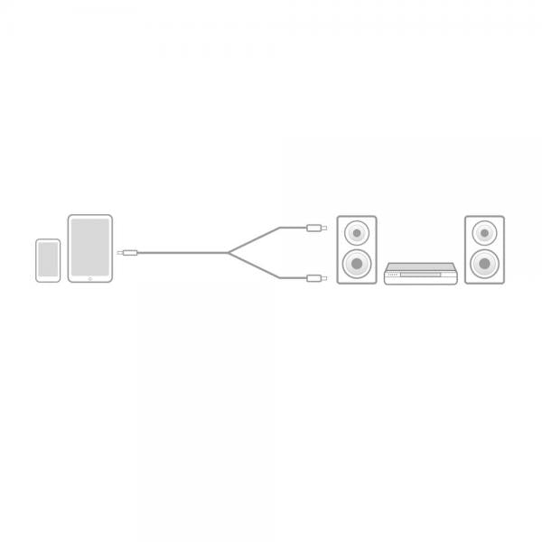 ACT AC3605 cavo audio 1,5 m 2 x RCA 3.5mm Nero