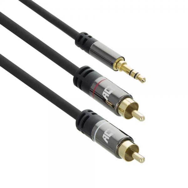 ACT AC3605 cavo audio 1,5 m 2 x RCA 3.5mm Nero