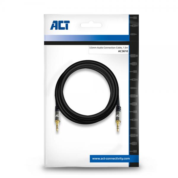 ACT AC3610 cavo audio 1,5 m 3.5mm Nero
