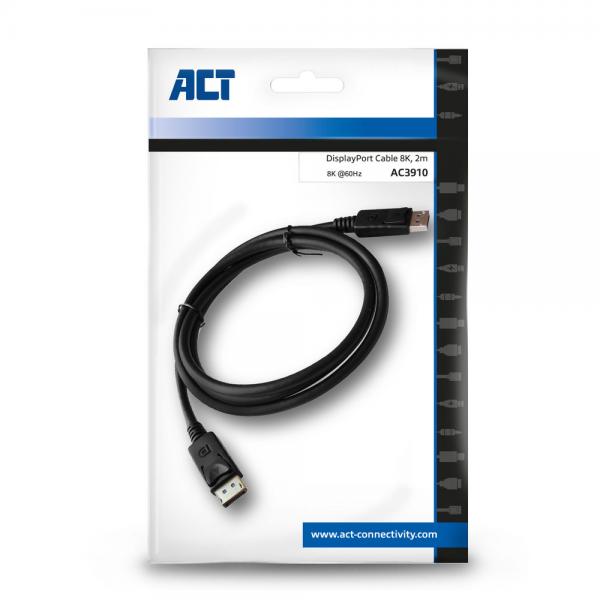 ACT AC3910 cavo DisplayPort 2 m Nero