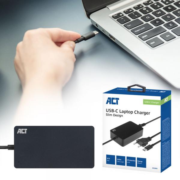 ACT AC2005 adattatore e invertitore Interno 65 W Nero