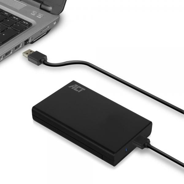 ACT AC1215 contenitore di unità di archiviazione Box esterno HDD/SSD Nero 2.5"