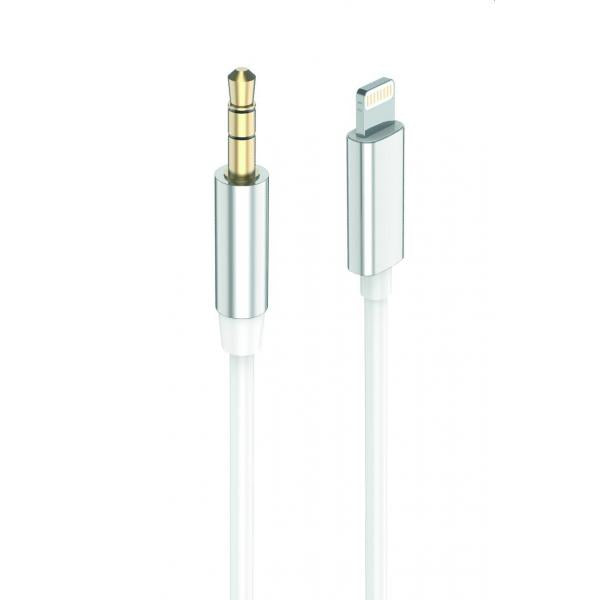 2GO 797218 cavo audio 1 m 3.5mm Lightning Bianco
