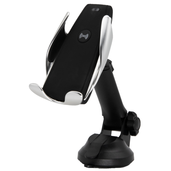 2GO 797161 Caricabatterie per dispositivi mobili Smartphone Nero, Argento Carica wireless Auto