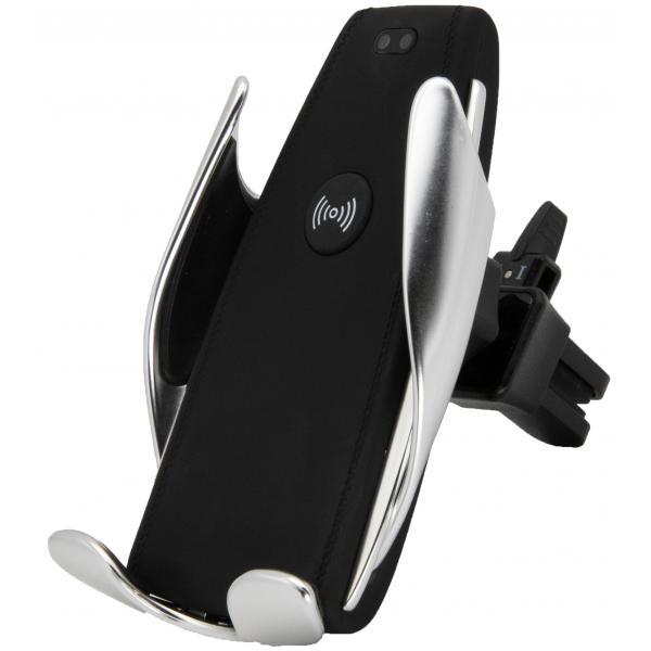 2GO 797161 Caricabatterie per dispositivi mobili Smartphone Nero, Argento Carica wireless Auto