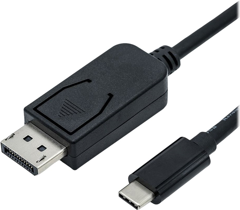 ROLINE - Adapterkabel - 24 pin USB-C (M) zu DisplayPort (M) - USB 3.1 / DisplayPort 1.2 - 2 m - bi-direktional, untersttzt 4K 60 Hz (3840 x 2160) - Schwarz (11.04.5958)