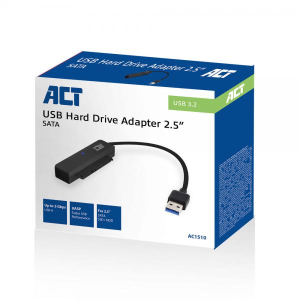 ACT AC1510 adattatore per inversione del genere dei cavi SATA USB tipo A Nero