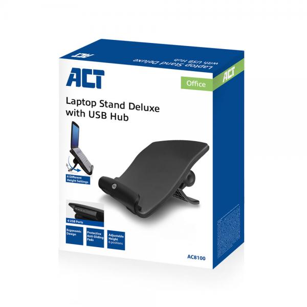 ACT AC8100 supporto per notebook 43,9 cm (17.3") Supporto per computer portatile Nero