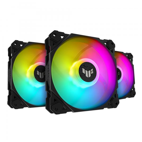 ASUS TUF Gaming TF120 ARGB Fan - Triple Fan Kit with ARGB Controller Case per computer Raffreddatore d'aria 12 cm Nero (Lfter ASUS TUF Gaming TF120 ARGB 3 i)