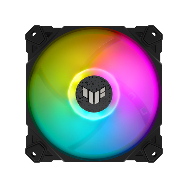 ASUS TUF Gaming TF120 ARGB Fan Case per computer Raffreddatore d'aria 12 cm Nero (Asus TUF Gaming TF120 ARGB 12cm PWM Case Fan, Fluid Dynamic Bearing, Double-layer LED Array, Up to 1900 RPM)