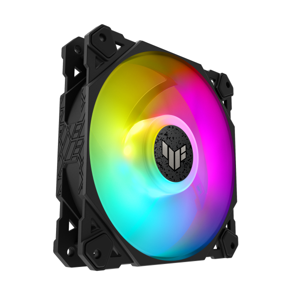 ASUS TUF Gaming TF120 ARGB Fan Case per computer Raffreddatore d'aria 12 cm Nero (Asus TUF Gaming TF120 ARGB 12cm PWM Case Fan, Fluid Dynamic Bearing, Double-layer LED Array, Up to 1900 RPM)