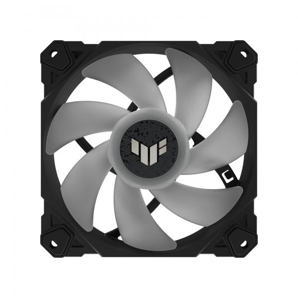 ASUS TUF Gaming TF120 ARGB Fan Case per computer Raffreddatore d'aria 12 cm Nero (Asus TUF Gaming TF120 ARGB 12cm PWM Case Fan, Fluid Dynamic Bearing, Double-layer LED Array, Up to 1900 RPM)