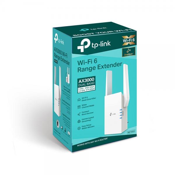 TP-Link RE705X sistema Wi-Fi Mesh Dual-band (2.4 GHz/5 GHz) Wi-Fi 6 (802.11ax) Bianco 1 Esterno