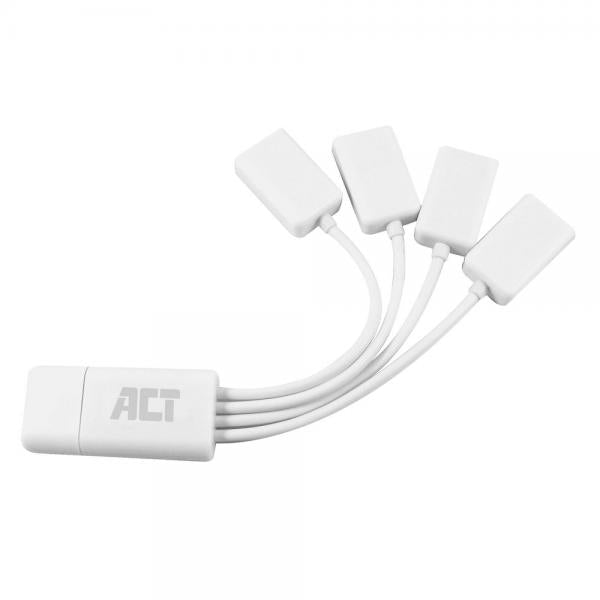 ACT AC6210 hub di interfaccia USB 3.2 Gen 1 (3.1 Gen 1) Type-A 480 Mbit/s Bianco