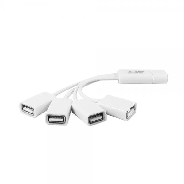 ACT AC6210 hub di interfaccia USB 3.2 Gen 1 (3.1 Gen 1) Type-A 480 Mbit/s Bianco