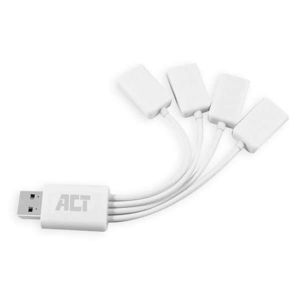 ACT AC6210 hub di interfaccia USB 3.2 Gen 1 (3.1 Gen 1) Type-A 480 Mbit/s Bianco