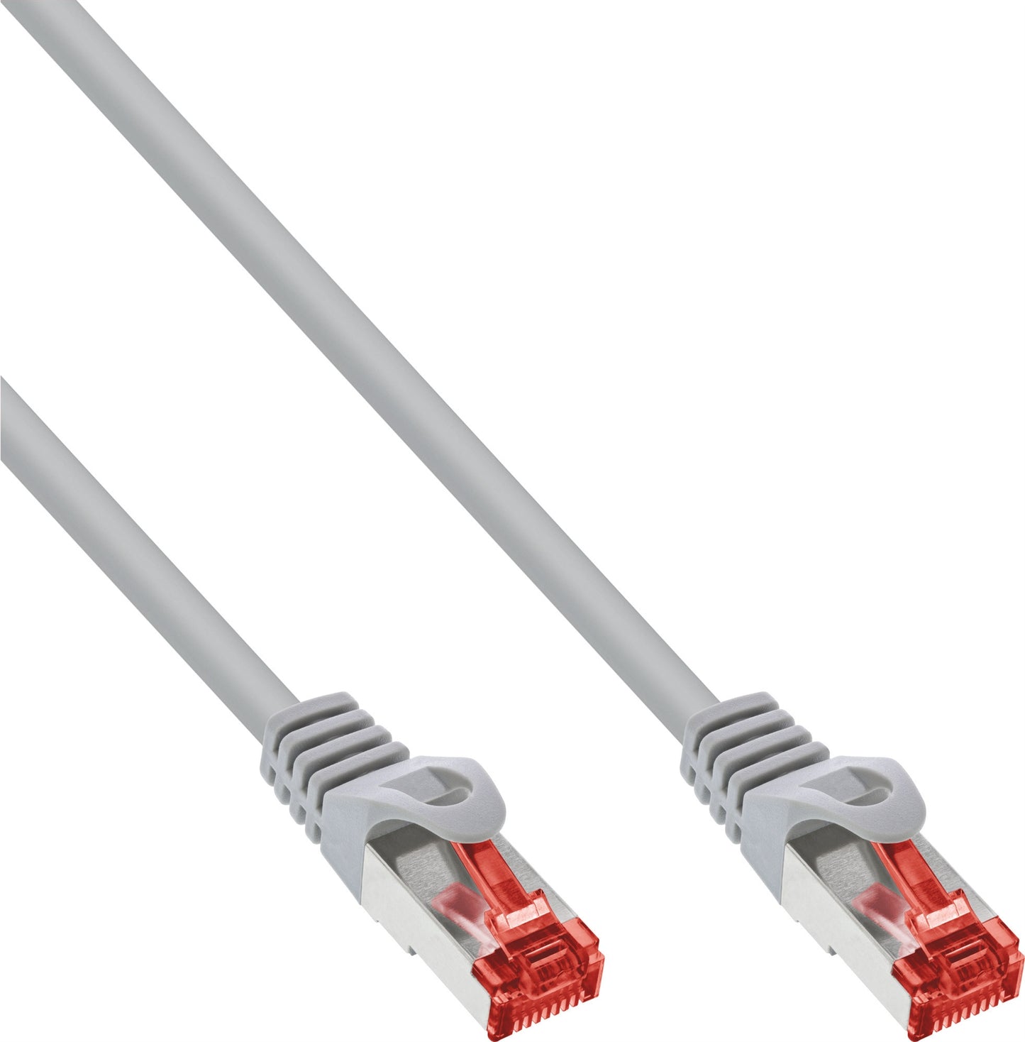 InLine 25er B-Pack Patchkabel S/FTP PiMf Cat.6 halogenfrei CU grau - Netzwerk - CAT 6 (B-76905)