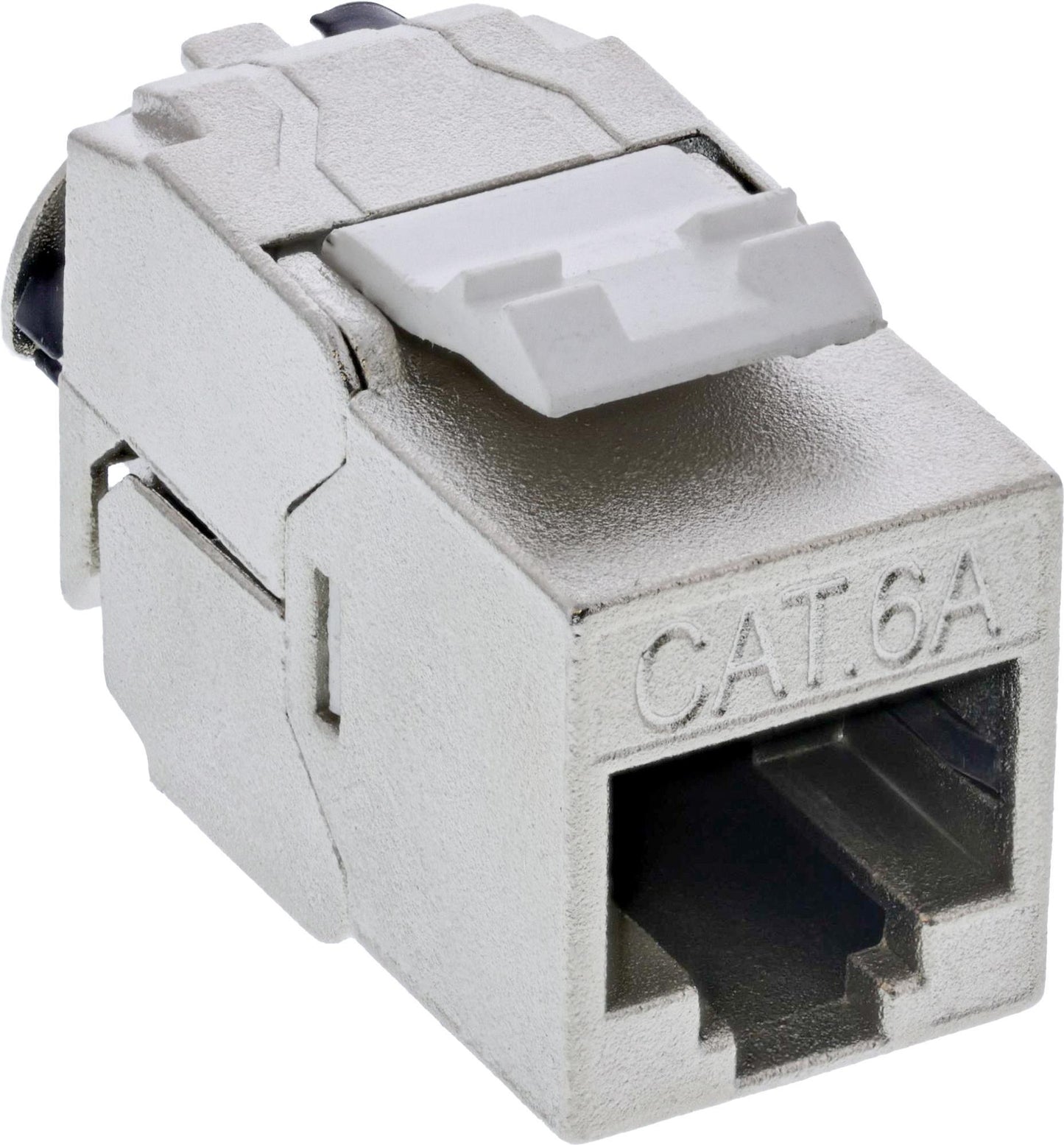 24er Bulk-Pack InLine Keystone RJ45 Buchse Slim, SNAP-In, Cat.6A, integrierter Kabelbinder (B-76202P)