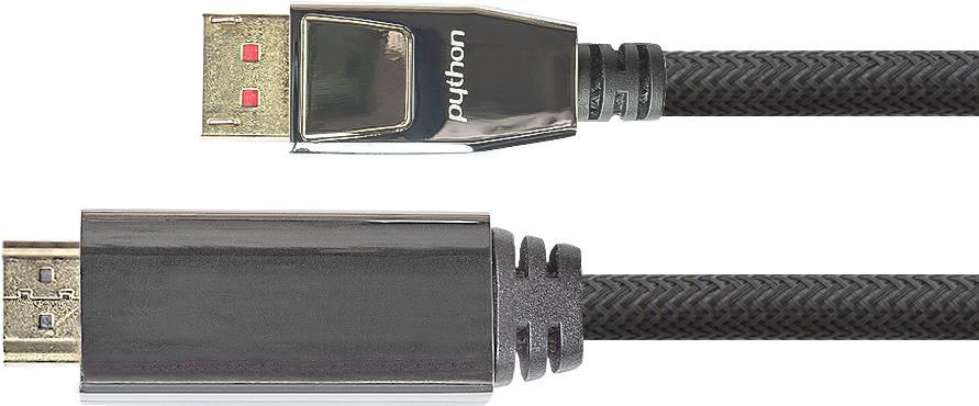 GC M0219 - DisplayPort 1.4 auf HDMI 2.0 A Stecker, 5 m, schwarz - Digital/Display/Video (GC-M0219)