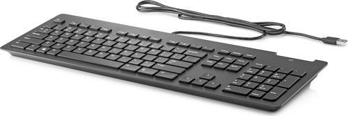 HP Business Slim - Tastatur - mit Smart Card reader - USB - Deutschland - Schwarz