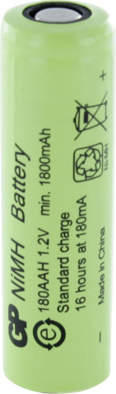GP Batteries Mignon (AA)-Akku NiMH GP180AAH 1800 mAh 1.2 V 1 St. (300180AAH)