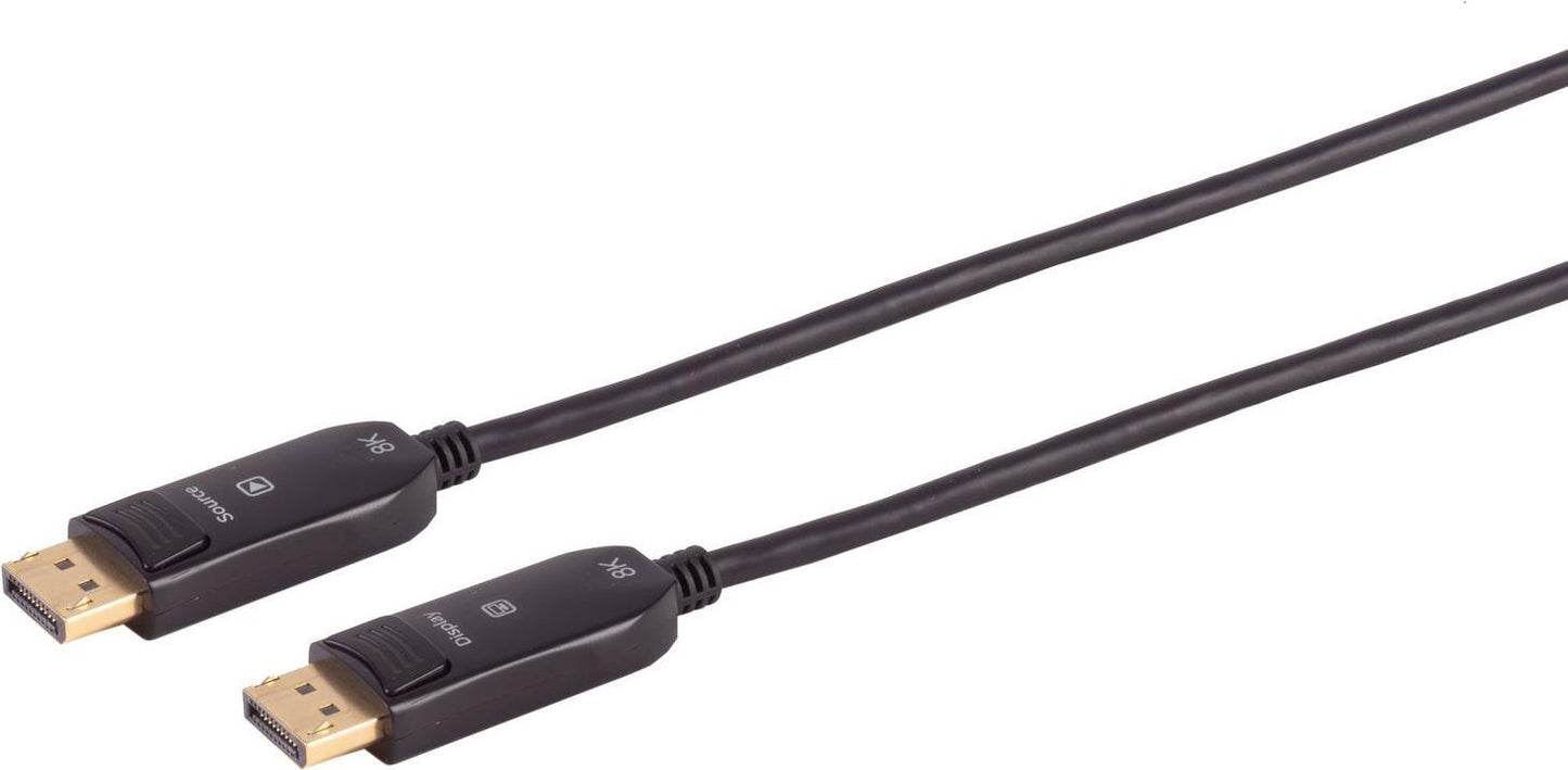 S/CONN maximum connectivity Displayportkabel-Optisches DisplayPort Kabel, Rev1, 8K, 100m (30-161005)