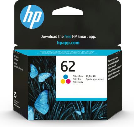 HP 62 - 4,5 ml - Farbe (Cyan, Magenta, Gelb) - original - Tintenpatrone - fr ENVY 55XX, 56XX, 76XX, Officejet 200, 250, 57XX, 8040 (C2P06AE#UUQ)