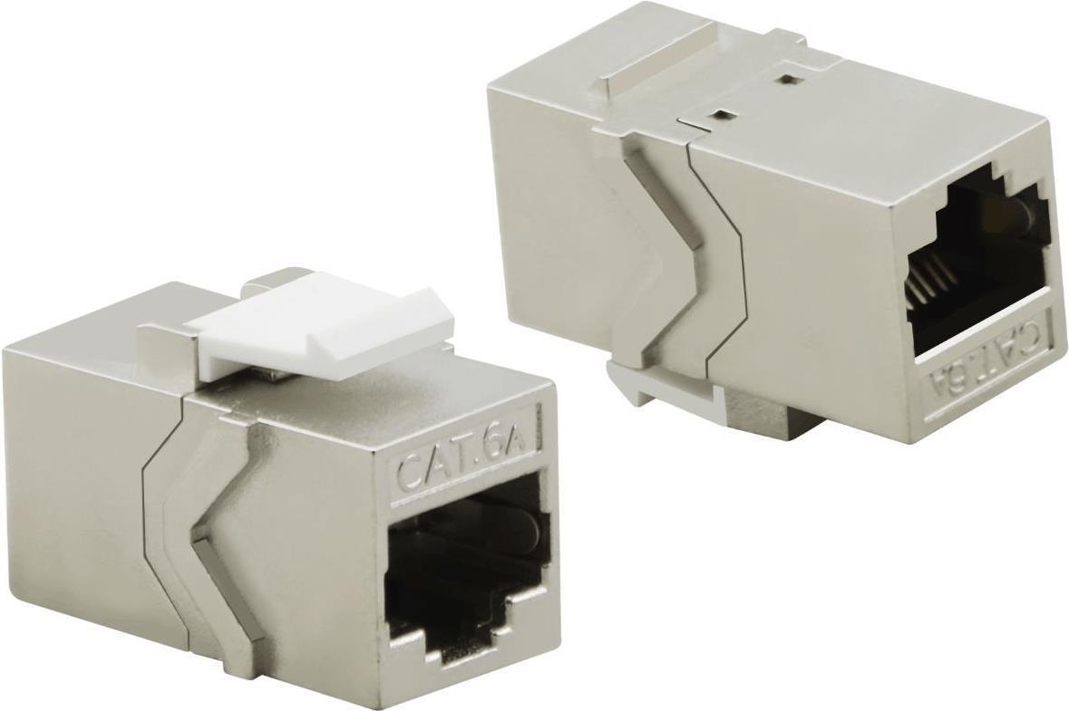 Helos - Keystone-Anschluss - RJ-45 (W) - STP - CAT 6a - Silber
