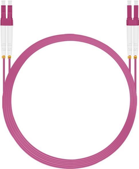 Helos - Patch-Kabel - LC Multi-Mode (M) zu LC Multi-Mode (M) - 1.5 m - Glasfaser - Duplex - 50/125 Mikrometer - OM4 - Erikaviolett