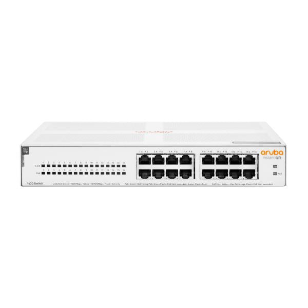 HPE Aruba Networking Aruba Instant On 1430 16G Class4 PoE 124W Non gestito L2 Gigabit Ethernet [10/100/1000] Supporto Power over Ethernet [PoE] 1U Bianco (ARUBA ION 1430 16G 124W POE - SWITCH)