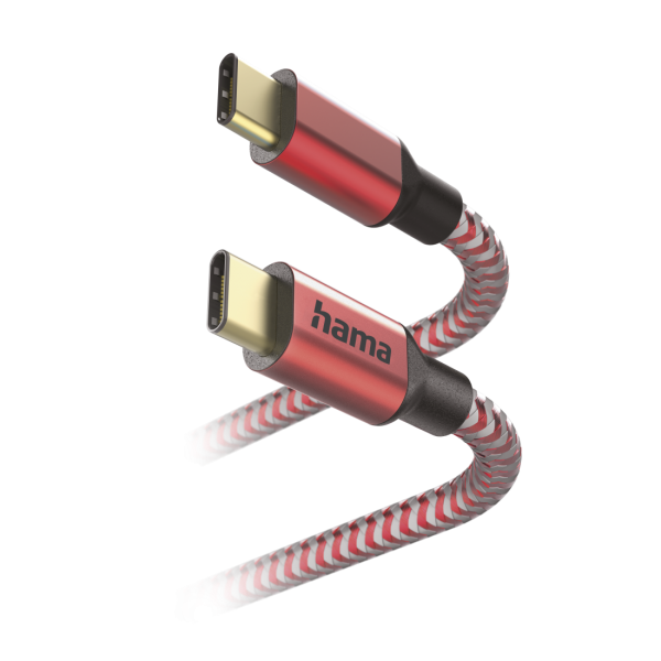 Hama Reflective cavo USB 1,5 m USB 2.0 USB C Rosso