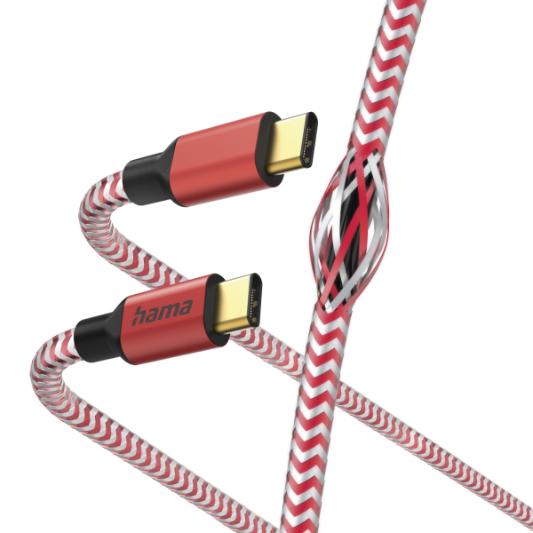 Hama Reflective cavo USB 1,5 m USB 2.0 USB C Rosso