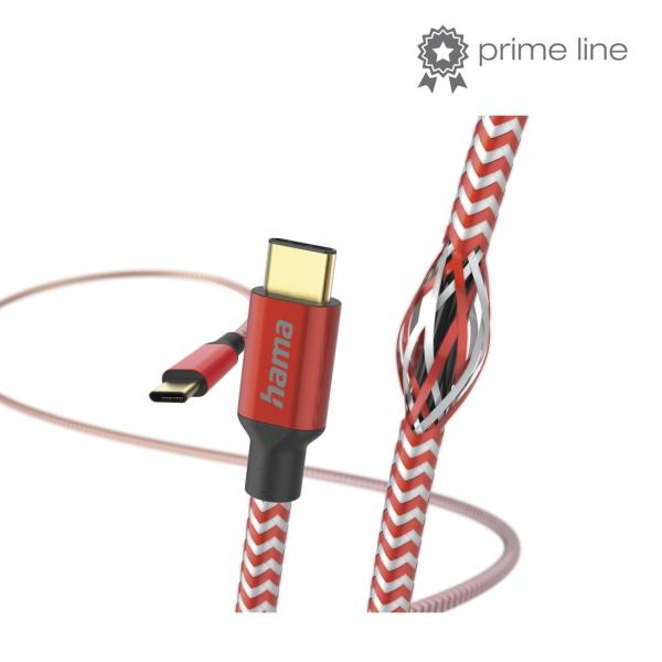 Hama Reflective cavo USB 1,5 m USB 2.0 USB C Rosso