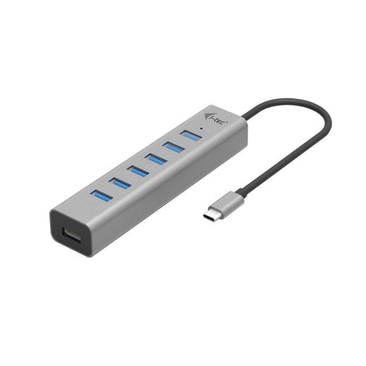 i-tec USB-C/USB-A Charging Metal HUB 7 Port (I-TEC USB-C CHARGING HUB 7 PORT - CHARGING METAL HUB 7 PORT)