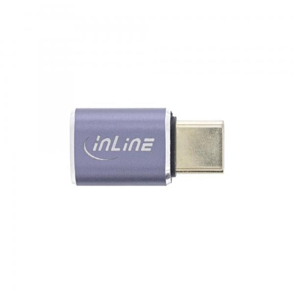 InLine Adattatore USB4, USB Tipo-C maschio/femmina, alluminio, grigio