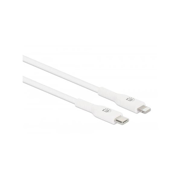 Manhattan 394529 cavo per cellulare Bianco 2 m USB C Lightning