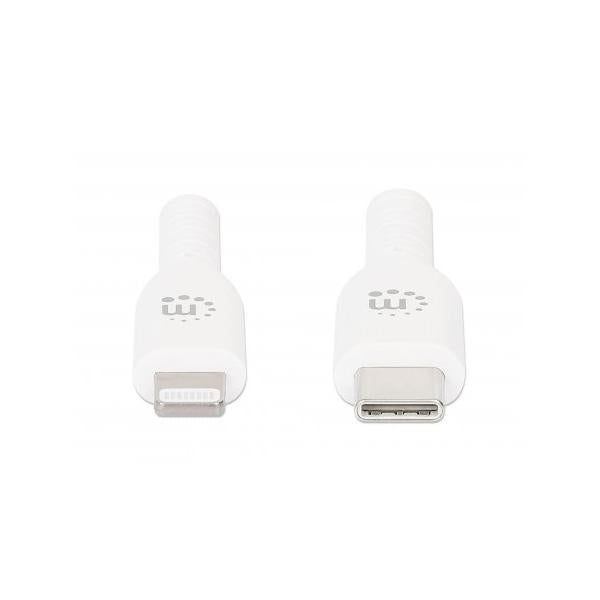 Manhattan 394529 cavo per cellulare Bianco 2 m USB C Lightning