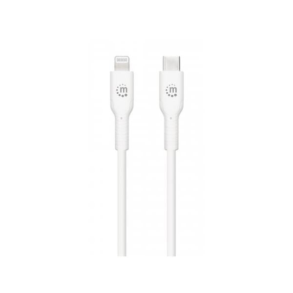 Manhattan 394529 cavo per cellulare Bianco 2 m USB C Lightning