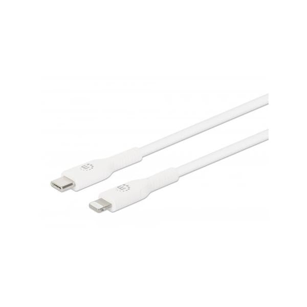 Manhattan 394529 cavo per cellulare Bianco 2 m USB C Lightning